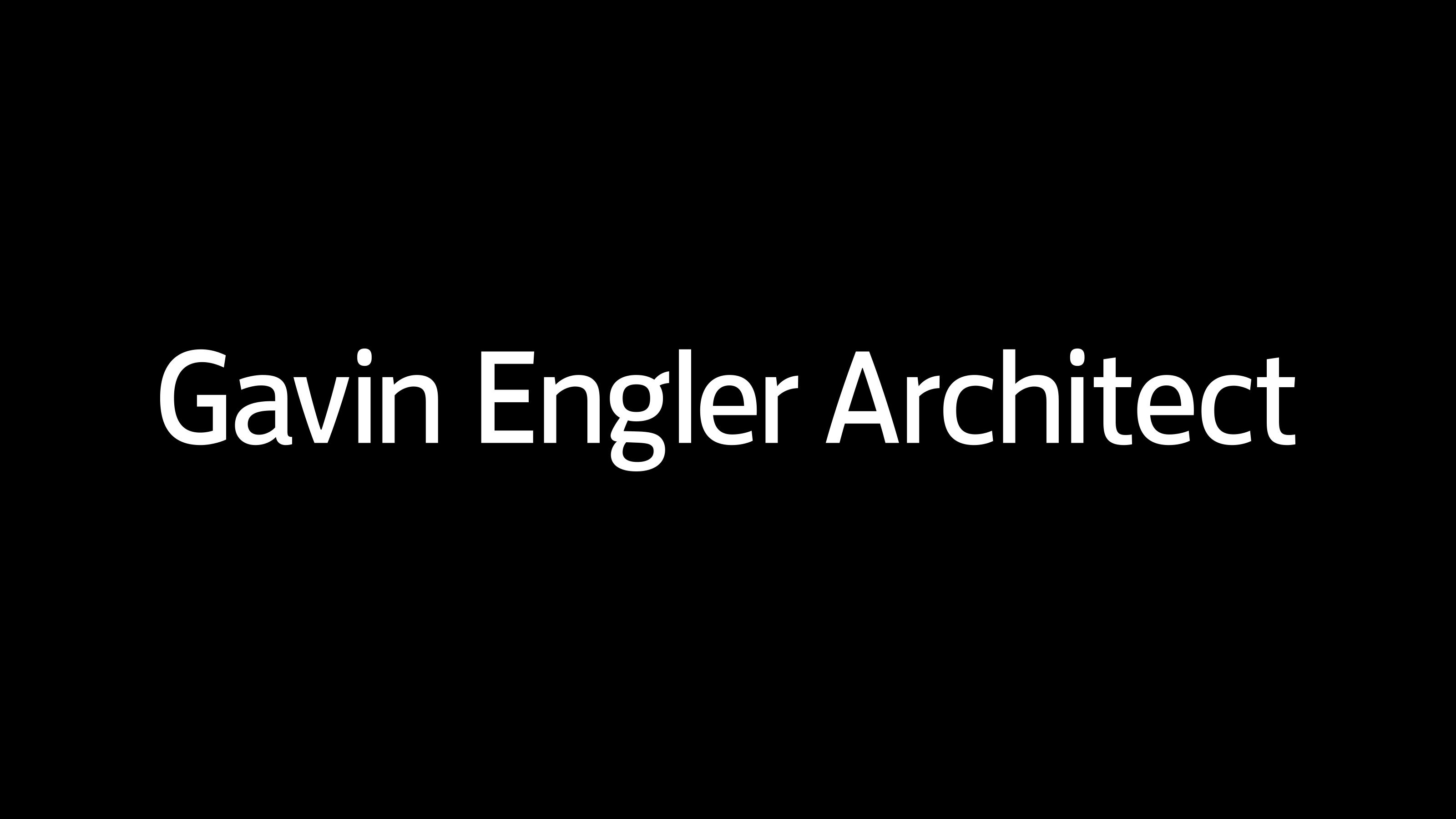 Gavin Engler Architect